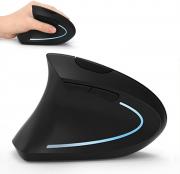 Left Handed Mouse, Lekvey Wireless 2.4G USB Left Hand Ergonomic Vertical Mouse, Less Noise - Black 